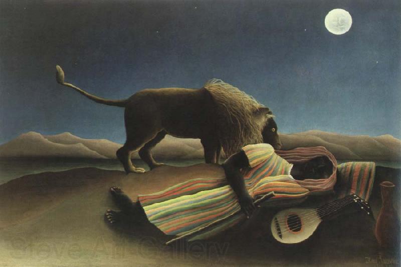 Henri Rousseau the sleeping gypsy